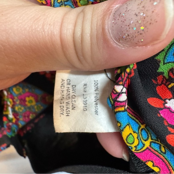 Show Me Your Mumu Margot Mini Dress Size XS Black Pink Floral Print Ruffle - Picture 4 of 5